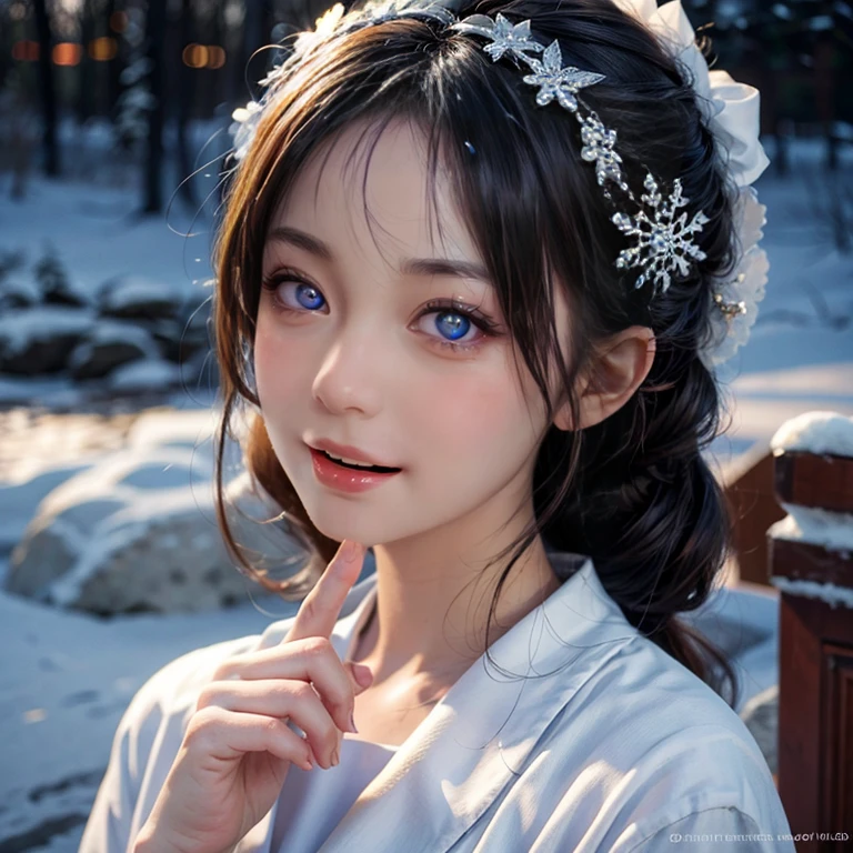 ExtremelyDetailed KAWAII SchoolGirls standing in glowing snow dust, extremely detailed eyes and face, detailed snow fairy, glowing snowflakes, intricate snowy background, soft blue and silver color palette, ethereal and magical lighting, cinematic composition, (best quality,4k,8k,highres,masterpiece:1.2),ultra-detailed,(realistic,photorealistic,photo-realistic:1.37)