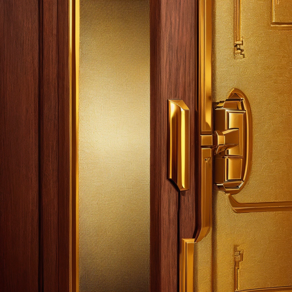 A pair of hands holding the door handle ，High-quality images