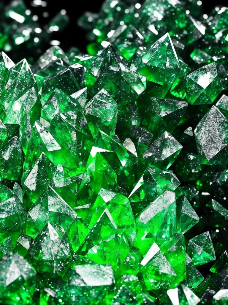 a close up of a green crystal on a rock with a dark background, a macro photograph by Eugene Leroy, flickr, crystal cubism, green crystal, beautiful crystals, glowing green crystals, emeralds, crystalline!!, crystals enlight the scene, crystals, translucent crystals, made of crystals, crystalized, with crystals on the walls, glowing crystals