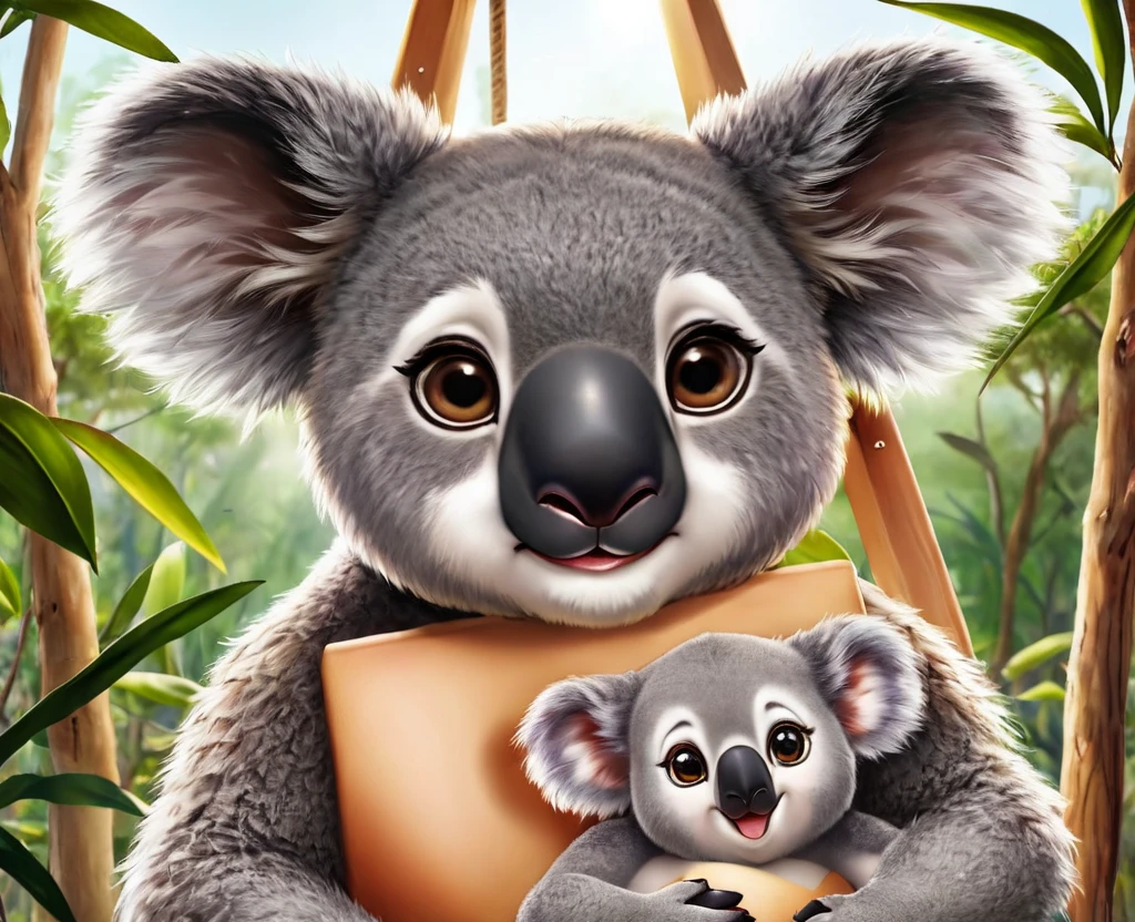 Koala raising children