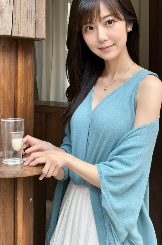 (Highest quality)), ((masterpiece)), (detailed),Perfect Face,Japanese,Mature Woman,Upper Body