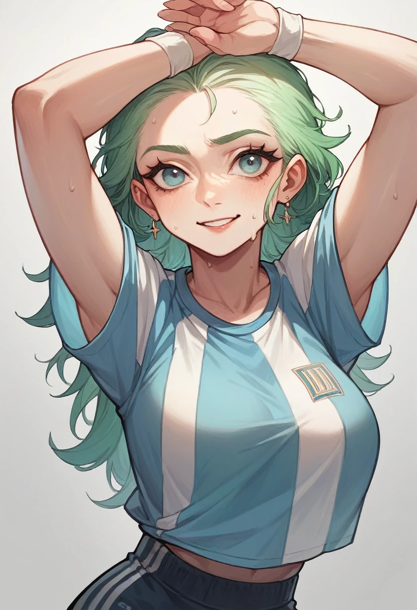 Korean Billie Elish with Argentina sports shirt