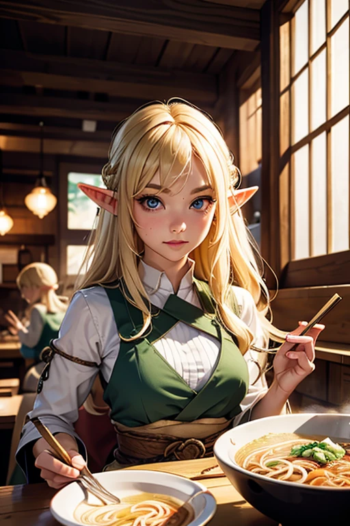 Blonde,Elf,ramen