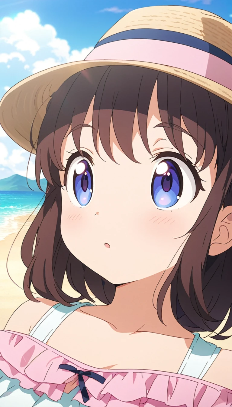 Anime girl lying on the beach wearing a hat, Cute girl anime visuals, Cute Anime Girl, 4k anime wallpaper, Beautiful Anime Girls, Smooth anime CG art, Anime Style 4k, Cute Anime Girl, Gwaiz, Best anime 4k konachan wallpaper, Beautiful anime portraits, At the Beach, , Cute Anime Girl portraits,