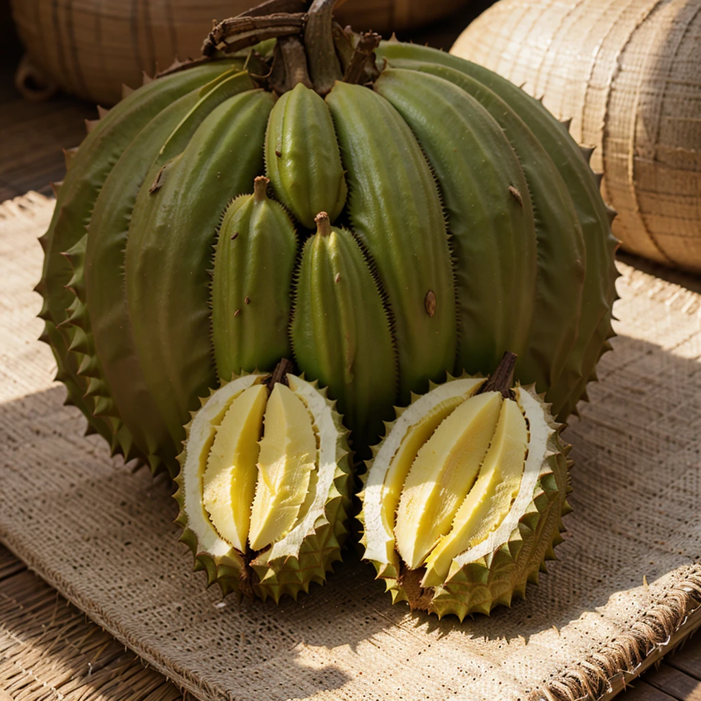 Sweet durian, fragrant, clear picture 8k