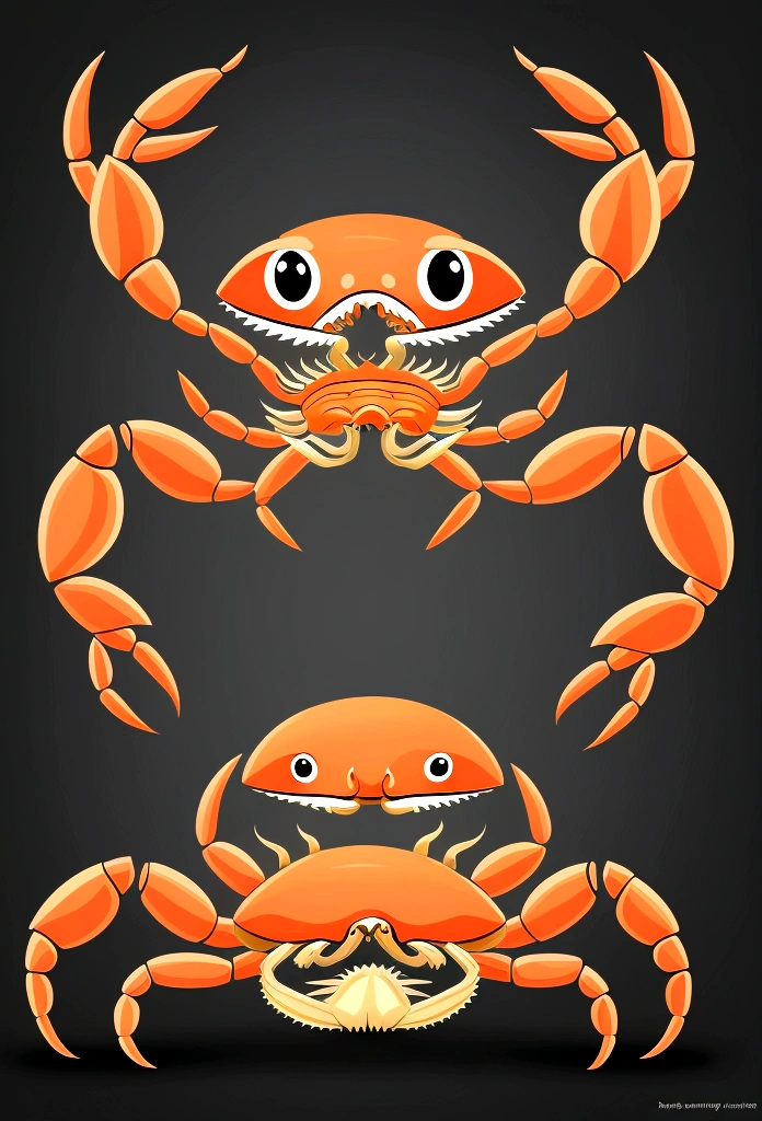 a crab character, cartoon crab, cute crab, whimsical crab, crab mascot, crab icon, stylized crab, anthropomorphic crab, crab with personality, crab in fantasy setting, detailed crab illustration, colorful crab design, crab with expressive features, crab in playful pose, crab in vibrant colors, crab in unique costume, crab with accessories, crab in dynamic composition, crab with intricate patterns, imaginative crab character