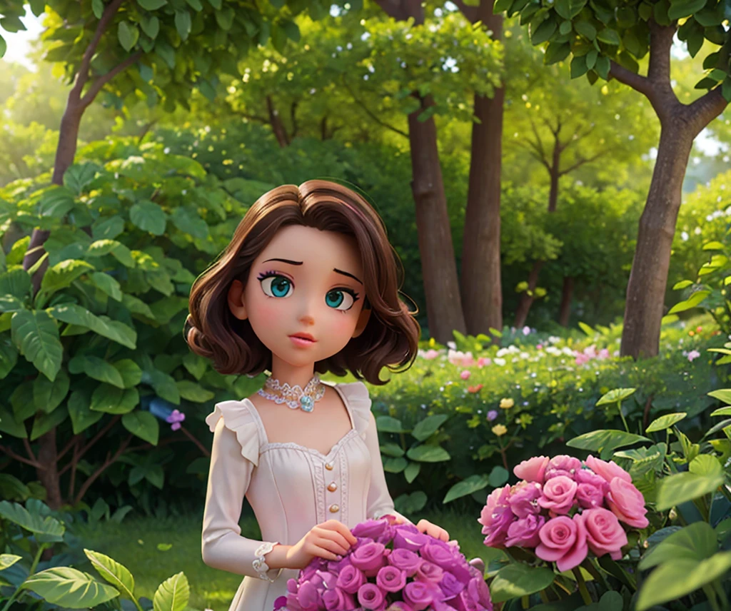 girl and boy in the flower park, 1girl 1boy, beautiful detailed eyes, beautiful detailed lips, extremely detailed face and features, long eyelashes, elegant hairstyles, charming expressions, lovely colorful outfits, playful poses, lush green garden, blooming flowers, sunlight filtering through trees, serene atmosphere, vibrant colors, photorealistic, 8k, best quality, highly detailed, intricate, cinematic lighting, dramatic shadows, vivid colors, magical realism