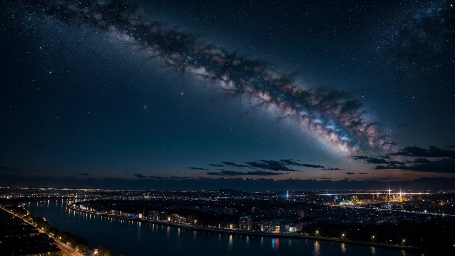 star々The sparkling night sky,Transparency,Spectacular landscapes,A delicate touch