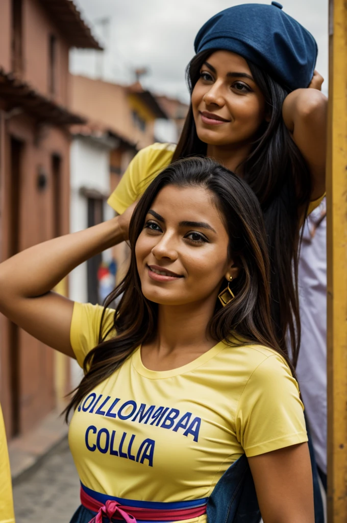 Woman with Colombia t-shirt