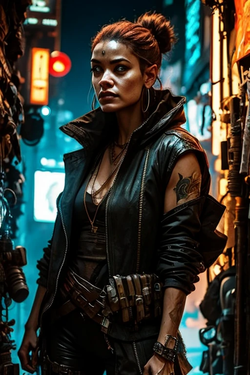 cyberpunk, Scavenger, woman
