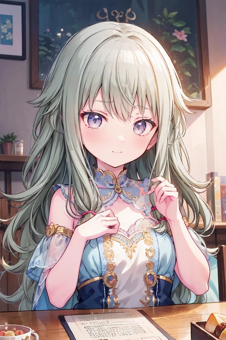 (Tabletop:1.2)、masterpiece、Best image quality、(Front facing)、smile,Face the camera、Fluffy hair、Delicate eyes、smile、愛らしい満面のsmile, 最high quality、girl、1 person、masterpiece, Most detailed, high quality、Shiny Hair、Very fine and beautiful bright eyeedium chest、nose blush、Very detailed, clear and beautiful face, Awards, (Anatomically correct)、Reach out