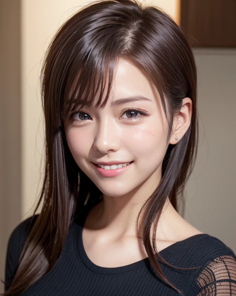 (masutepiece:1.3), hight resolution, ultra-detailliert,8k wallpaper, Realistic, Photorealsitic,Realistic Beauties,Detailed hair, Beautiful face, high detailed skin texture,Cute smile