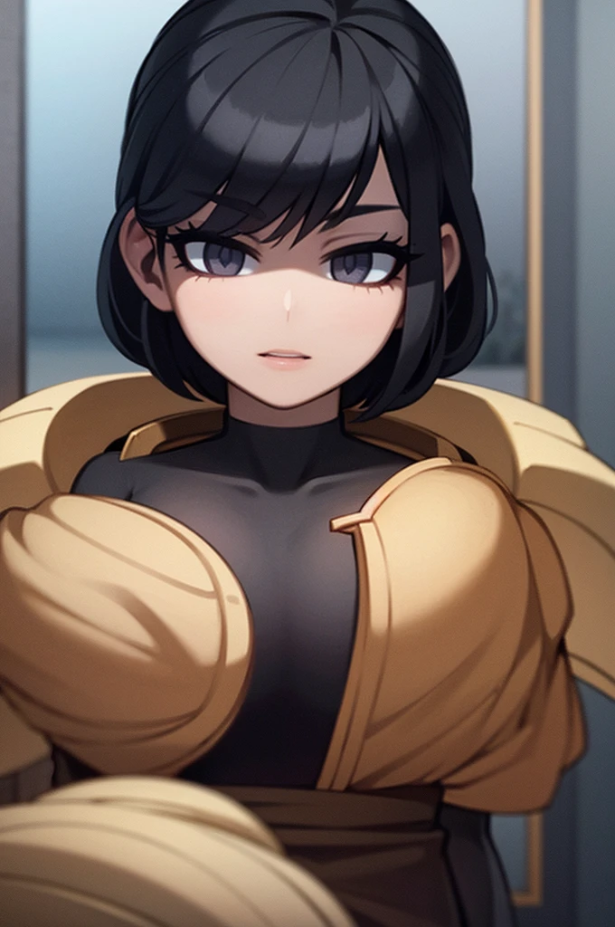 a man with dark black hair, beautiful detailed eyes, beautiful detailed lips, extremely detailed eyes and face, long eyelashes, calm expression, wearing light toned clothes, photorealistic, 8k, best quality, ultra-detailed, realistic, photo-realistic, HDR, UHD, studio lighting, ultra-fine painting, sharp focus, physically-based rendering, extreme detail description, professional, vivid colors, bokeh, portrait