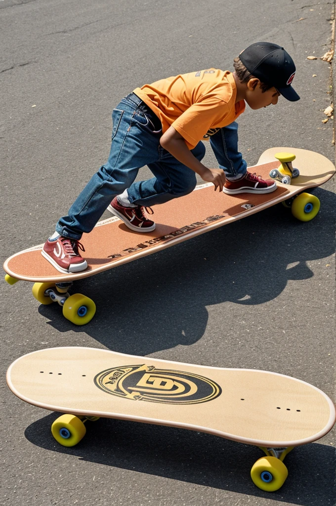 A peanut skateboard