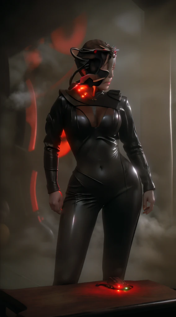 kiranerys, mirrakira , shiny bodysuit, borg ,
headband, (fog:1.4), hand on hip, smug, seductive, latex pants, science fiction, (red side light), cinematic still of a stunning woman, detailed, sharp focus, dramatic, award winning, octane render, unreal engine, volumetrics dtx, )