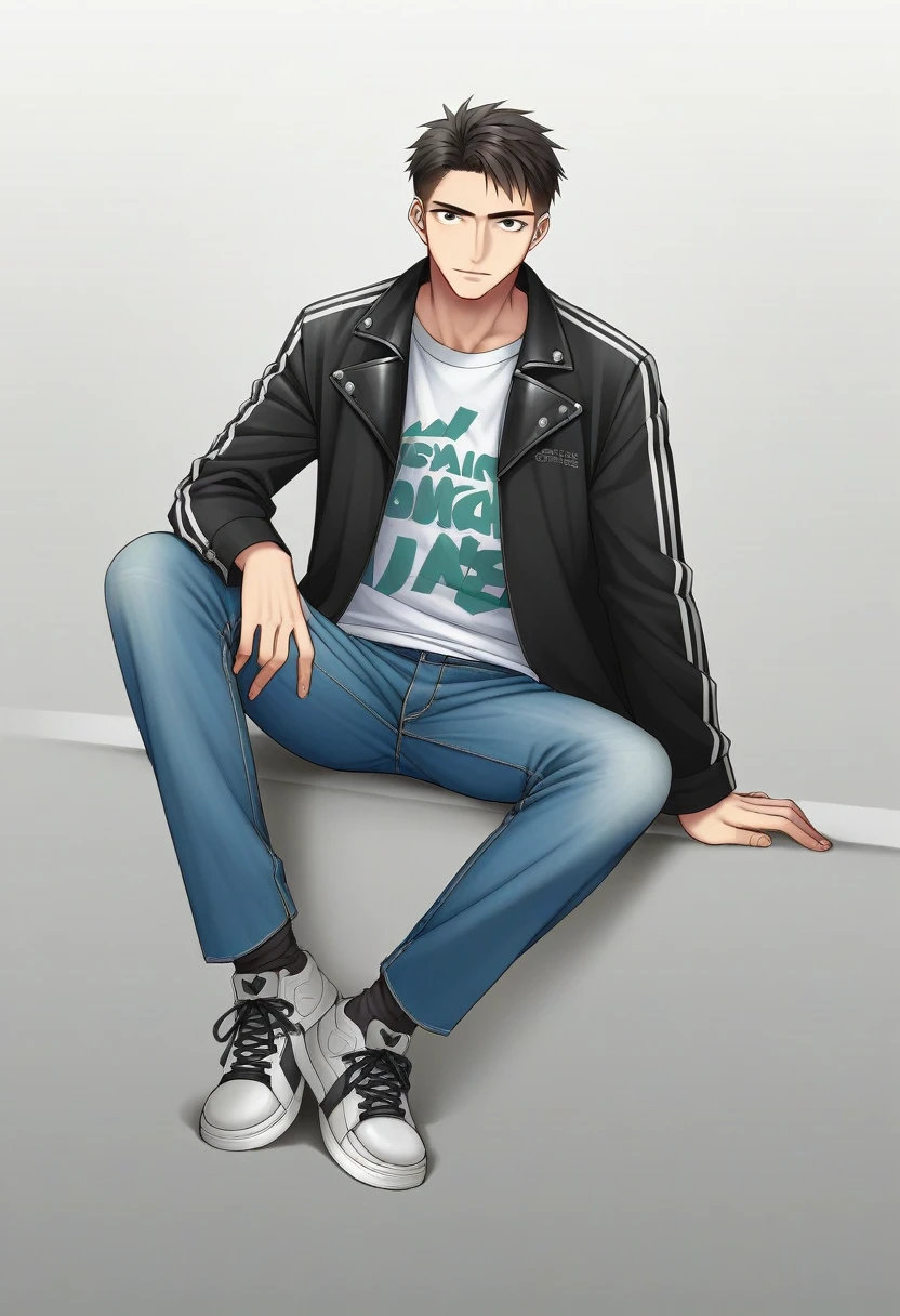 Create a 3D illustration of realistic teenage boy character walk out from social media. The character must wear casual modern clothing such as jeans jacket “(BARU)” name on it, and sneakers, splash colours water effect.The background is social media profile with a user name “(heyy_baru)” And profile picture of him and beautiful sky profile cover

