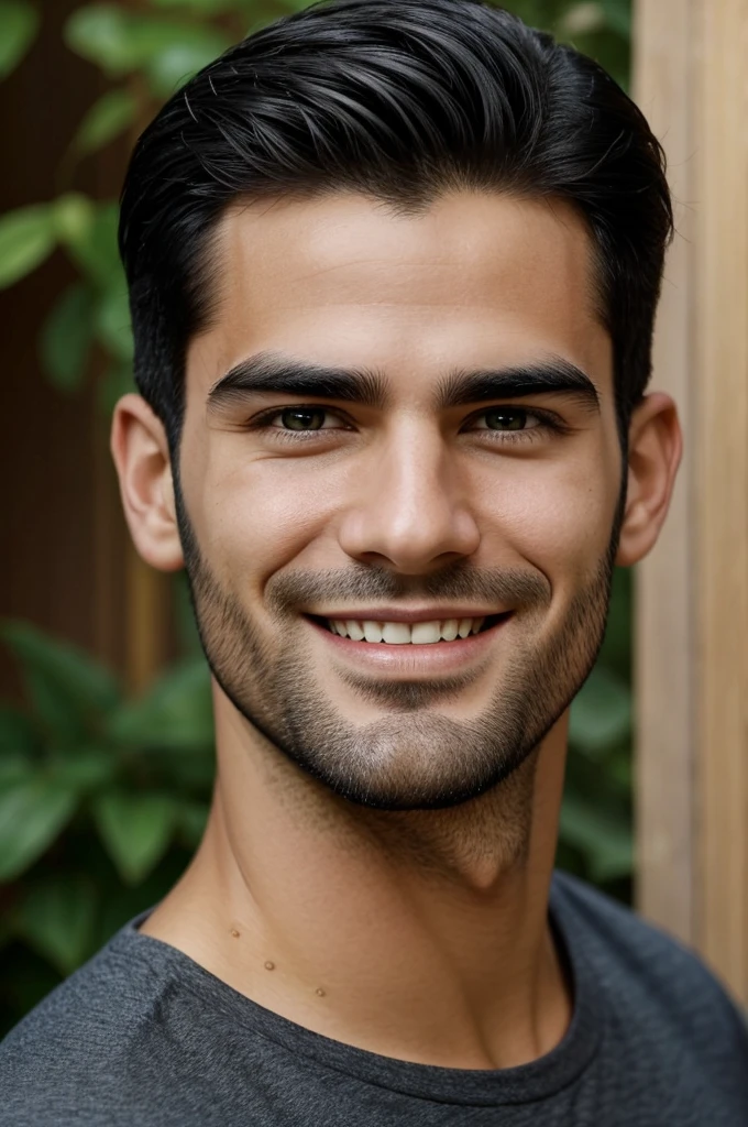 He is a man, he is 29 years old., U.S. citizenship, seductive look, Is high, he is Guero, Short black hair, bushy eyebrows, green eyes, fine nose, fine lips, Has a beautiful smile, You can see the Adam's apple on his neck, half sucked, He has a phoenix tattoo on his chest
