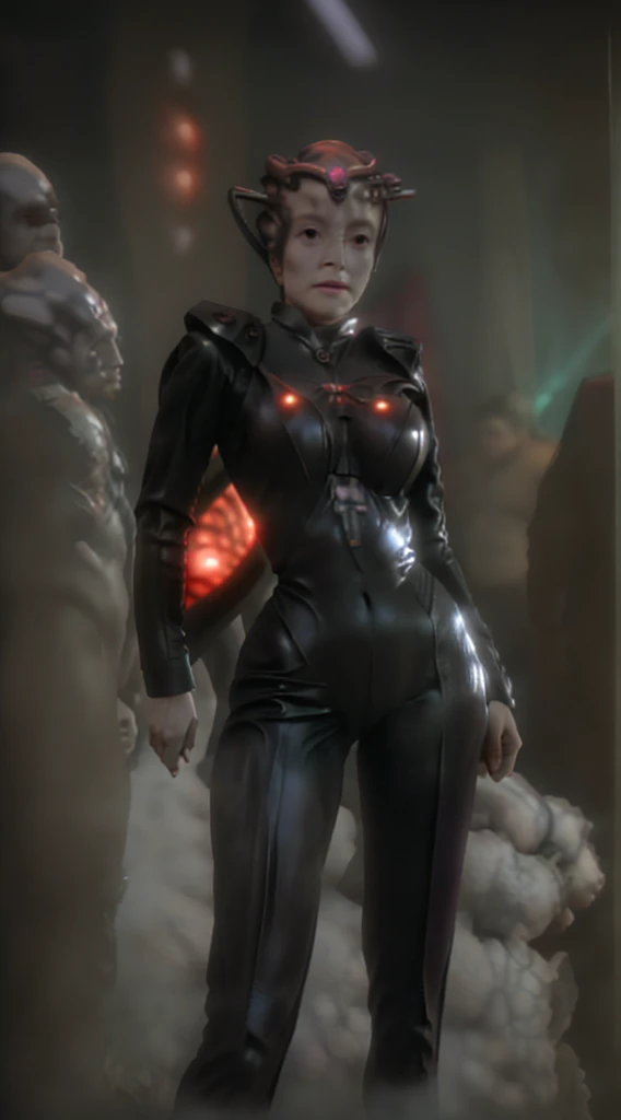 kiranerys, mirrakira , shiny bodysuit, borg ,
headband, (fog:1.4), hand on hip, smug, seductive, latex pants, science fiction, (red side light), cinematic still of a stunning woman, detailed, sharp focus, dramatic, award winning, octane render, unreal engine, volumetrics dtx, )