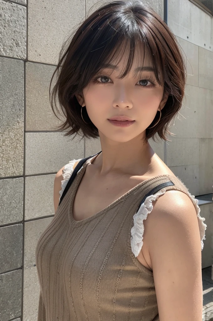 60 years old、Bust、Messy short hair、male、