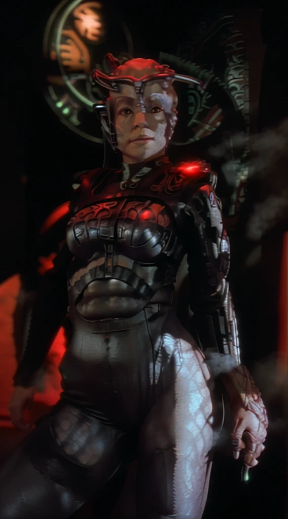 kiranerys, mirrakira , shiny bodysuit, borg ,
headband, (fog:1.4), hand on hip, smug, seductive, latex pants, science fiction, (red side light), cinematic still of a stunning woman, detailed, sharp focus, dramatic, award winning, octane render, unreal engine, volumetrics dtx, )