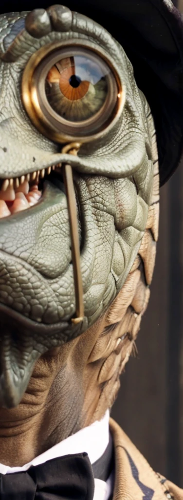 dinosaur eye with monocle