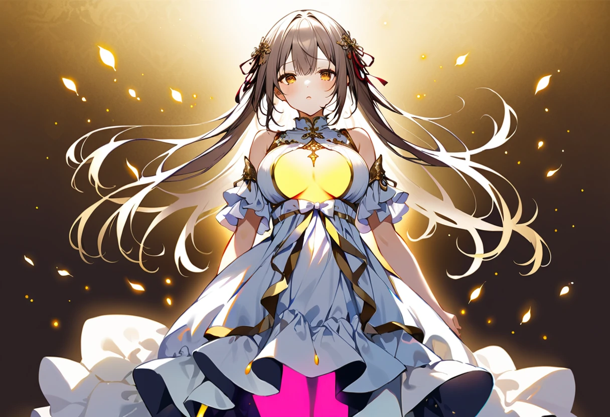 Dirty Dress Dress、Underboob、非常に機械仕掛けでgod々A delicately crafted background、gold background、god、𓀀