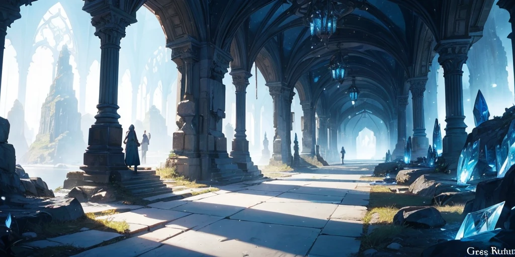 "(author:Greg Rutkowski: 1.2), (masterpiece), (best quality), extremely Beautifully and beautiful, illustration, (Fantasy Landscape), A mesmerizing Fantasy Landscape with enchanting elements blending seamlessly. (The majestic Crystal Cave mine), Huge crystals, Decorated with vibrant blue light,Reflecting the surroundings. There is a sense of tranquility and wonder in the air, Invite to explore and discover, Depth of Field, Human Development Report, complex, Beautifully"