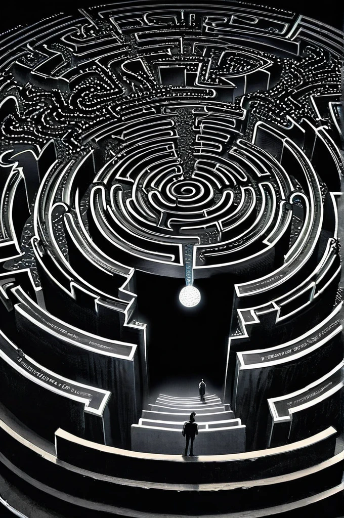 Labyrinth of the mind I want a person extremely lost in thought