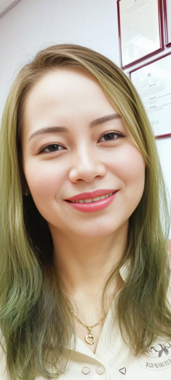 ((Highest quality、8K、masterpiece:1.3)), Upper Body, Sharp focus:1.2, Beautiful woman with perfect figure:1.4, Slim Abs:1.1, The background is the office, ((Shortcuts、Very huge boobs bigger than a face:1.85)), (She is wearing a silver leather sleeveless turtleneck bodycon dress, A fascinating and bursting Big , Soft big ass, Slim and toned waist, Smile at the audience:1.2), Highly detailed face and skin texture, Fine grain, double eyelid