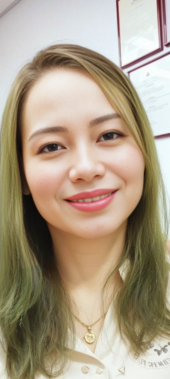 ((Highest quality、8K、masterpiece:1.3)), Upper Body, Sharp focus:1.2, Beautiful woman with perfect figure:1.4, Slim Abs:1.1, The background is the office, ((Shortcuts、Very huge boobs bigger than a face:1.85)), (She is wearing a silver leather sleeveless turtleneck bodycon dress, A fascinating and bursting Big , Soft big ass, Slim and toned waist, Smile at the audience:1.2), Highly detailed face and skin texture, Fine grain, double eyelid
