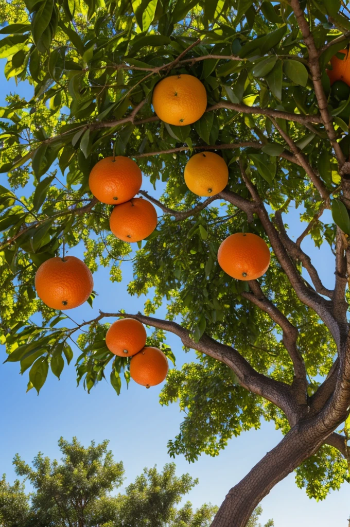 plane tree, tangerine and. avocado