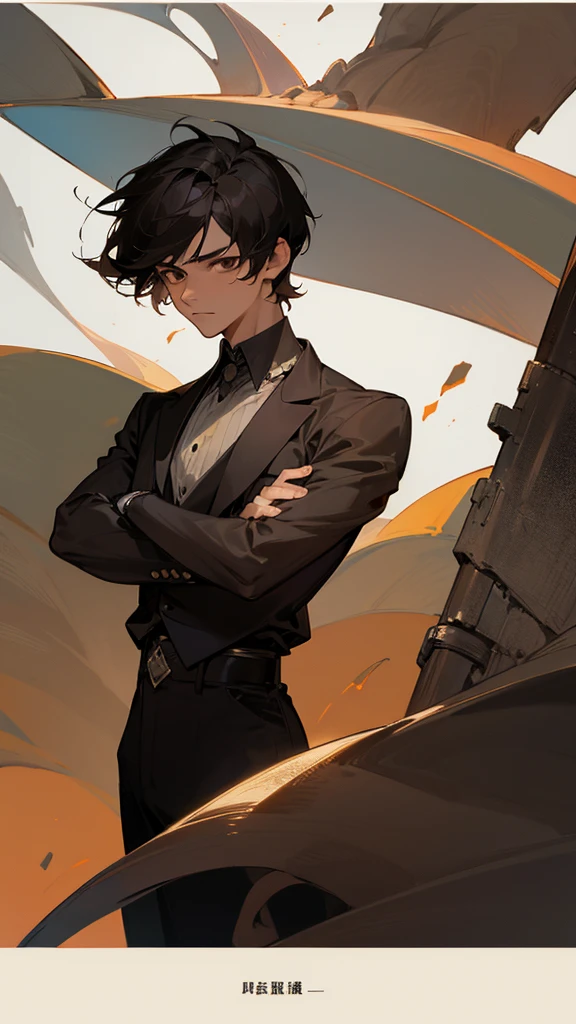 Man, elegant, short black hair, brown eyes , silky hair , 20 years, Rough man, very short Hair, Man,