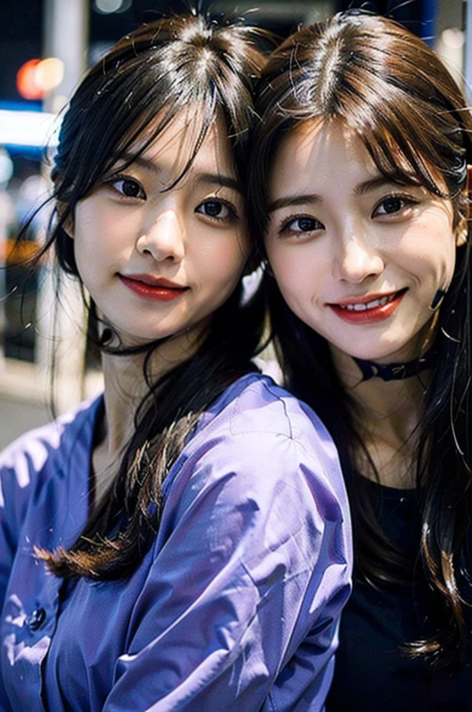 Male dentist and female dental hygienist 2people A good business partner 日本people Handsome Men and Beautiful Women Wearing black scrubs Upper body close-up high resolution high resolution Highest quality smile Shooting outside