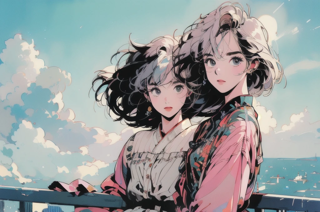 Upper Body、1 female、Highest quality、14k、The wind is blowing、One female。White camisole、sunset、Skyscraper、Transmission lines、pedestrian crossing、signboard、((((Mysterious目)))、(((Mysterious)))、Different hair colors、Detailed Hair、Detailed Background、Highest quality、Light Lighting、Backlight、dim、cloud、front、(((Overhead shot)))、Seeing the backlight of the audience、dim、cloud、frontの顔、Looking at the audience、Various hairstyles、Very beautiful woman、noble、Apartment balcony、Mr.々From an angle