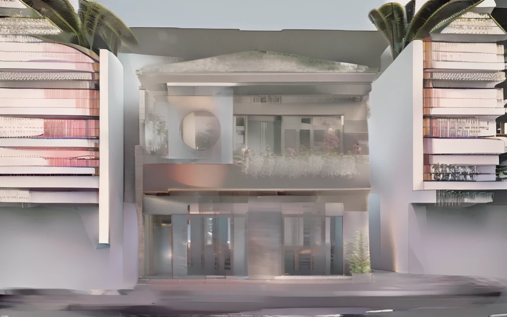 arafed modern house with a large balcony and a brick driveway, street, asphalt, contemporary house, large modern residence, well designed masterpiece, front view, modern house, wide angle exterior 2022, contemporary architecture , archaic, a distant front shot, conceptual house, neo-classical, neo-classical, overall architectural design, urban house, award-winning modern design