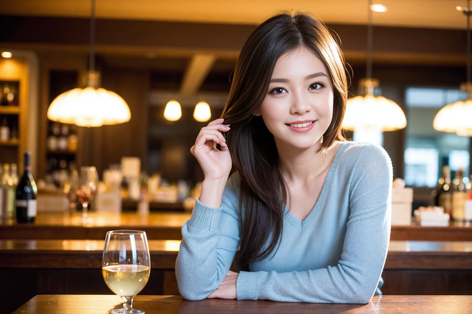 ((Highest quality、8K、masterpiece:1.3))、cute、slimカップル、modelカップル、(Realistic, Intricate details:1.2), full-course dinner、Wine Party、Amazing view of the sunset sky and clouds、A bright smile、The wonderfulness of smile、Bright image、The beauty of wine, Beautiful Face, blue eyes, The light shines on your face, Blushing, short hair,Bright Face、 (Age 37), Age 34, red wine 、Appetizers、Italian food、Wine bottle、Champagne、sparkling wine、Two beauties、Brown Hair、Shortcuts、Long sleeve shirt、dress、Beautiful woman 1, (slimな顔), (The body is slim), (Brown Hair), (Shortcuts), cheeks turn a little red,Attractive beauty、restaurant, In a prominent place (From the waist up) Nova Frog Style, actress, model, Upper Body, White wine, slim, wine glass, 中央に置かれたwine glass, smile, (smile: 1.15), Beautiful fine grain, Depth f/2,saturation, High Contrast, Strong light and shadow,Moist Body:1.5、3D texture、Delicate eyes、Brown Hair、The hair is very shiny、