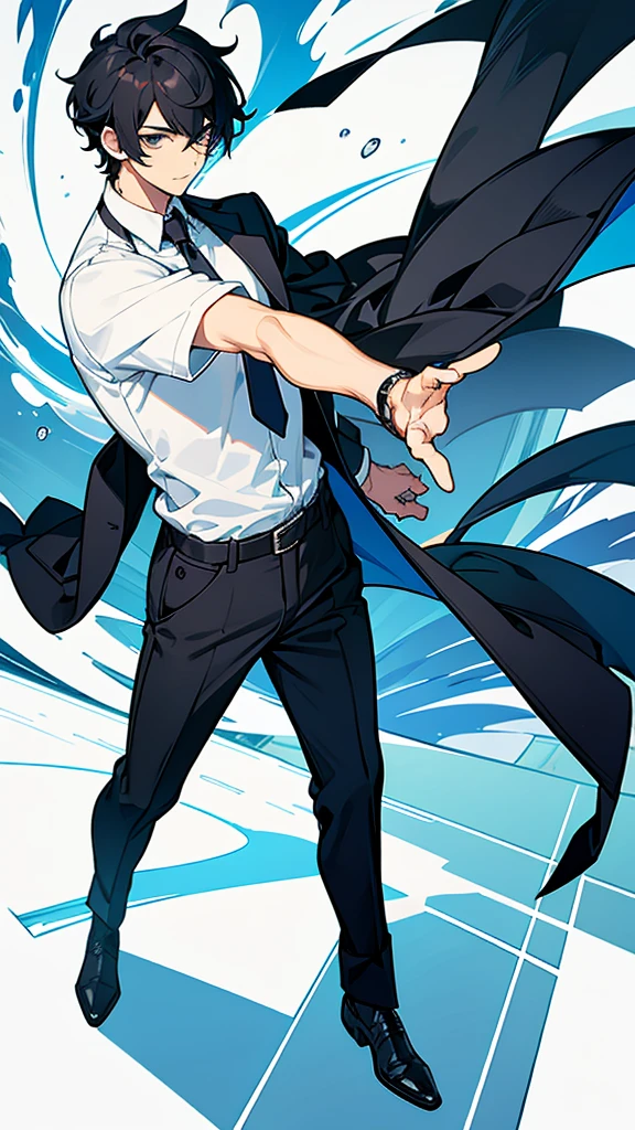 boy, black hair, cool, still in high school, handsome