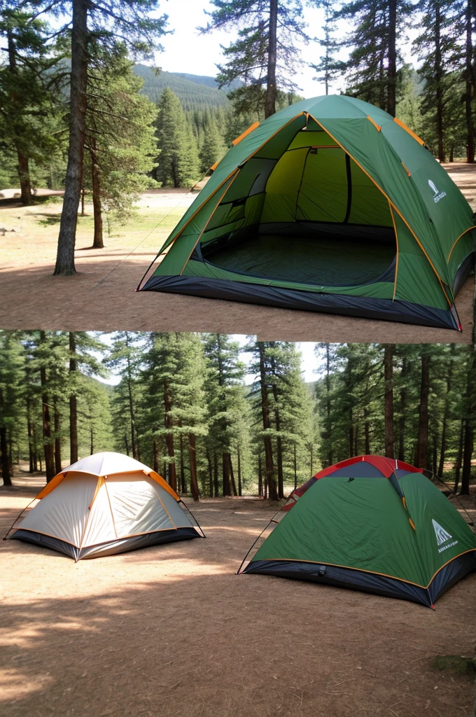 Comfy tent. Camping area 
