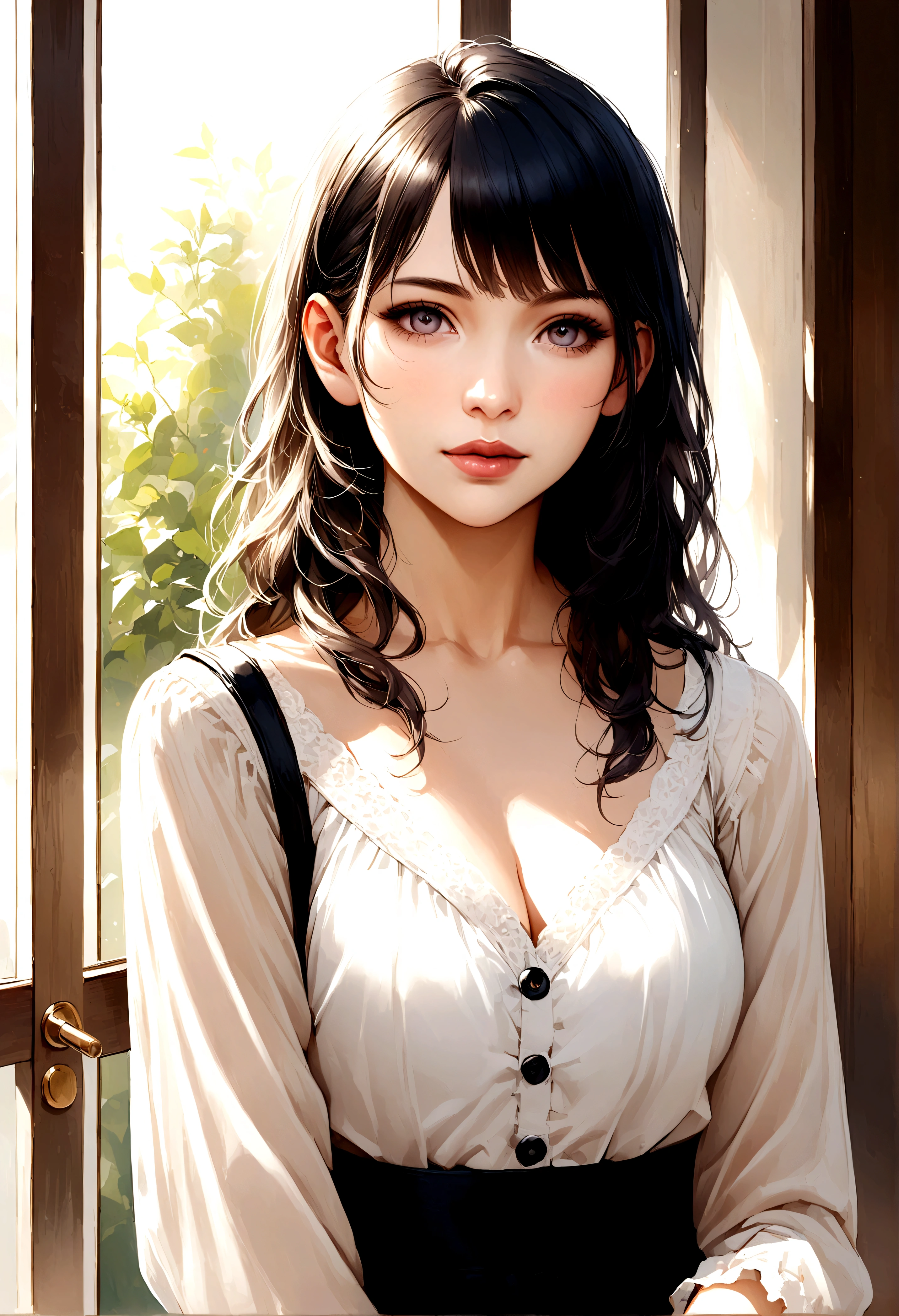 Hyperrealistic woman 30 years old.