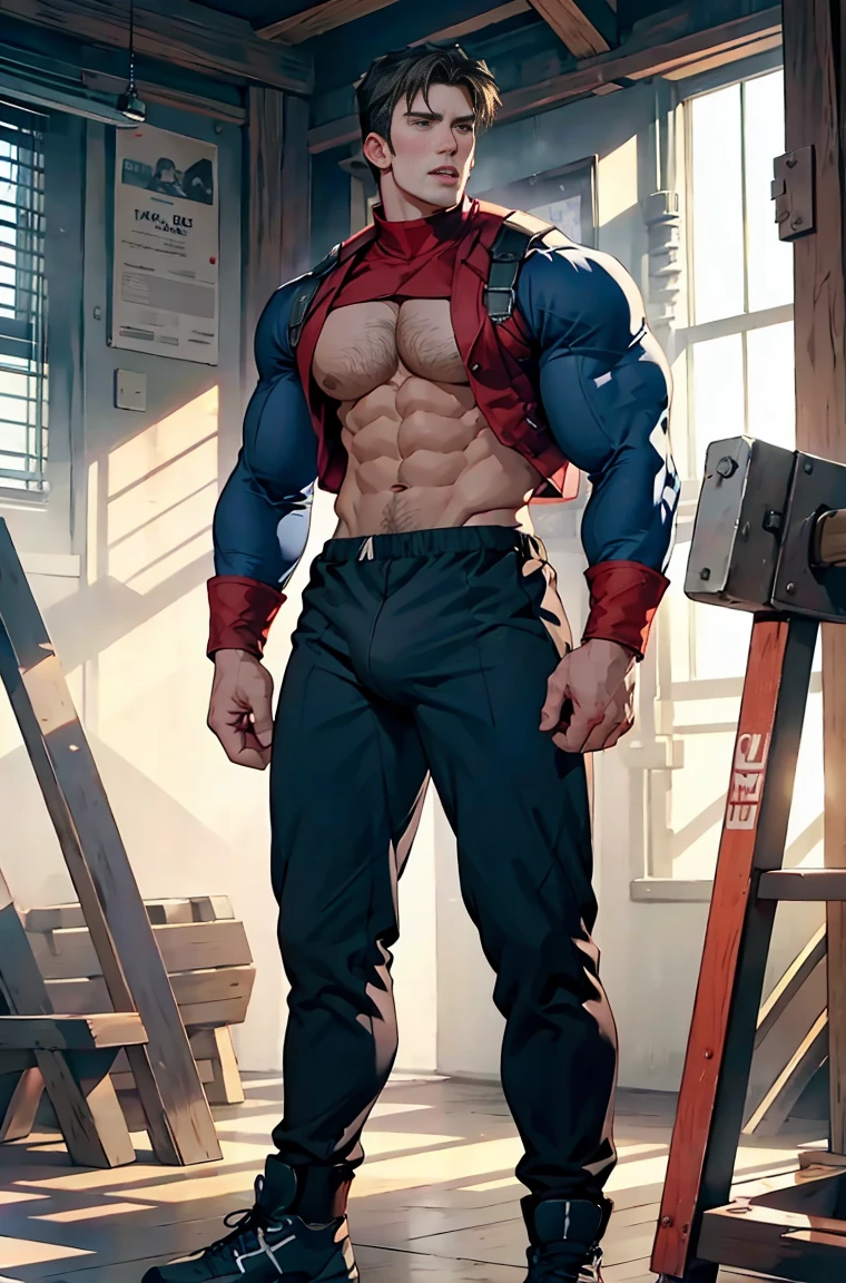 Hot tall muscular male, chris evans face, chris evans picture, tall body, sexy body, Huge cock bulge, tight clothes