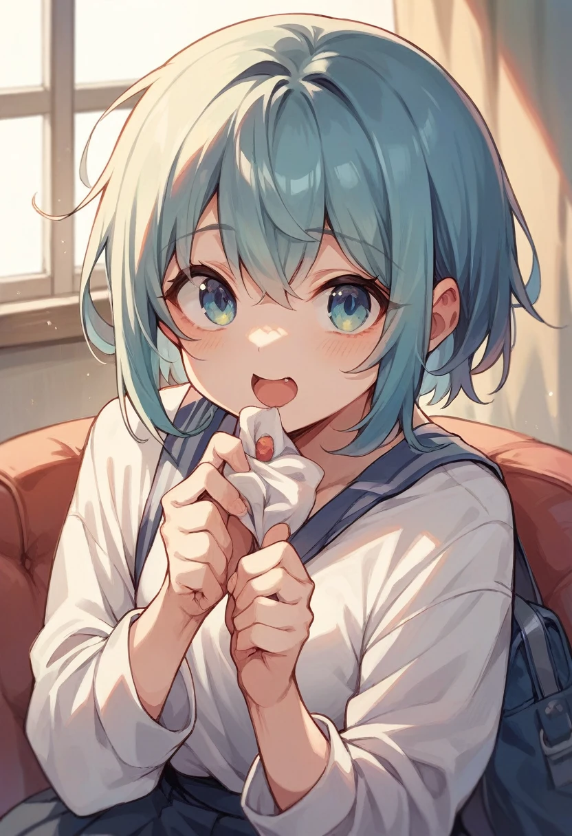 a bit, Nendoroid, ((Worst quality, low quality)), ((close), profile,1.5 Left Facing), ( old girl), Gray Hair, (Fluffy shark costume pajamas:1.4), (Open Income:1.2), (Light blue pajamas:1.4), Animal Hoodie, (Hooded:1.Under the hoodie, Oversized hoodie, Five Fingers, Perfect hands, Late night bedroom background, Sleeping in bed、Offer your hand、Pose you want to hug、Highest quality,Very detailed, masterpiece,Washroom at night、((((Washroom at nightで鏡を見ながら歯ブラシをもって歯磨きをする))))、1 toothbrush
