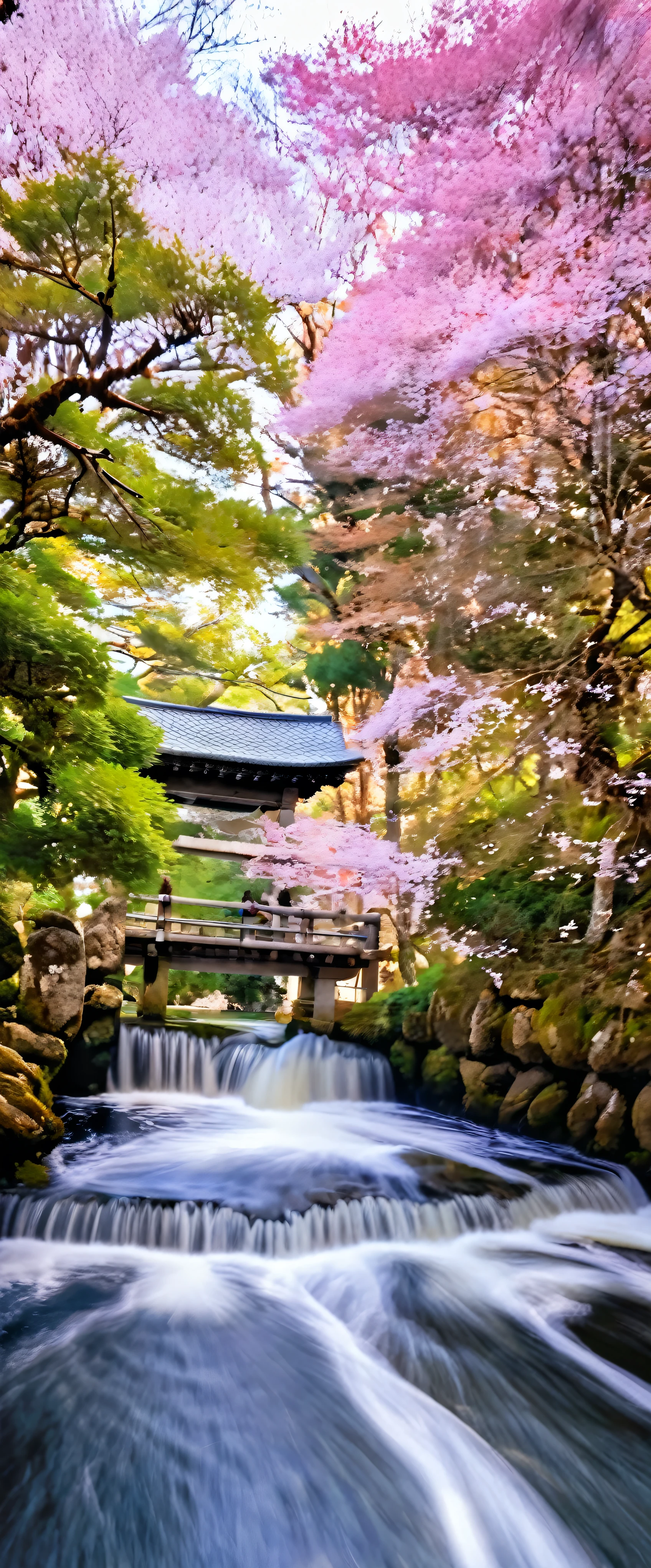 with high definition images，The gentle beauty of the images makes it seem as if you can hear the babbling of the Misuzu River inside the Ise Shrine.，The water is crystal clear，The beauty of the river。It&#39;s flowing slowly