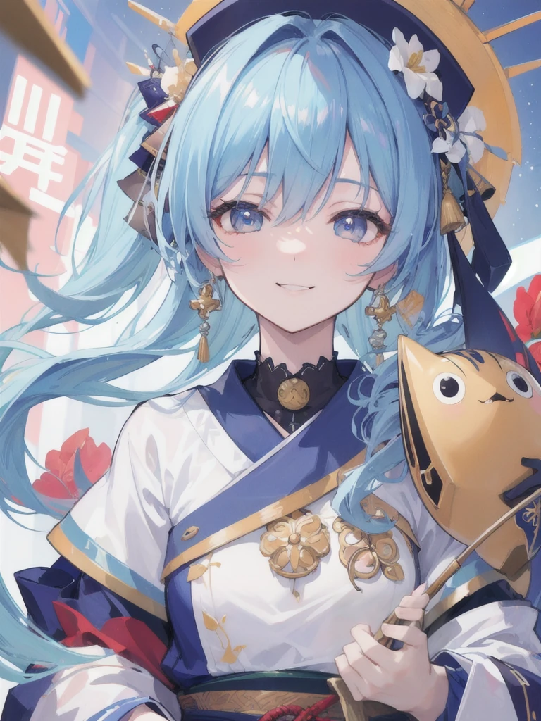 ((masterpiece, best quality)),4k, High detail, HoshimachiSuisei, smile, close-up,