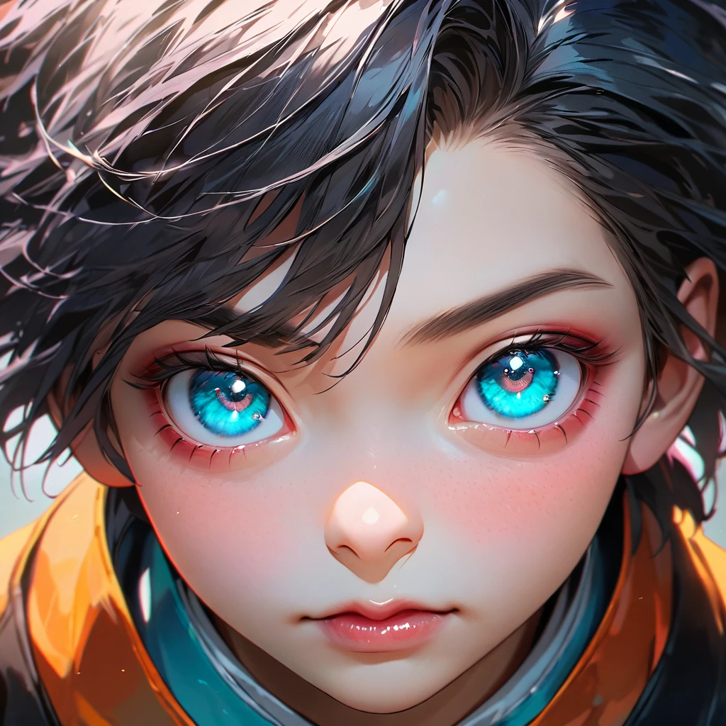 Demon Slayer, a 19-year-old boy with features similar to Yoriichi Tsugikuni, emerald blue eyes, hyperrealism, highly detailed, full-body portrait, anime, manga, Koyoharu Gotouge, realistic, close-up, highly detailed, UHD, character art, vibrant colors:: --ar 4:5 --niji --style raw