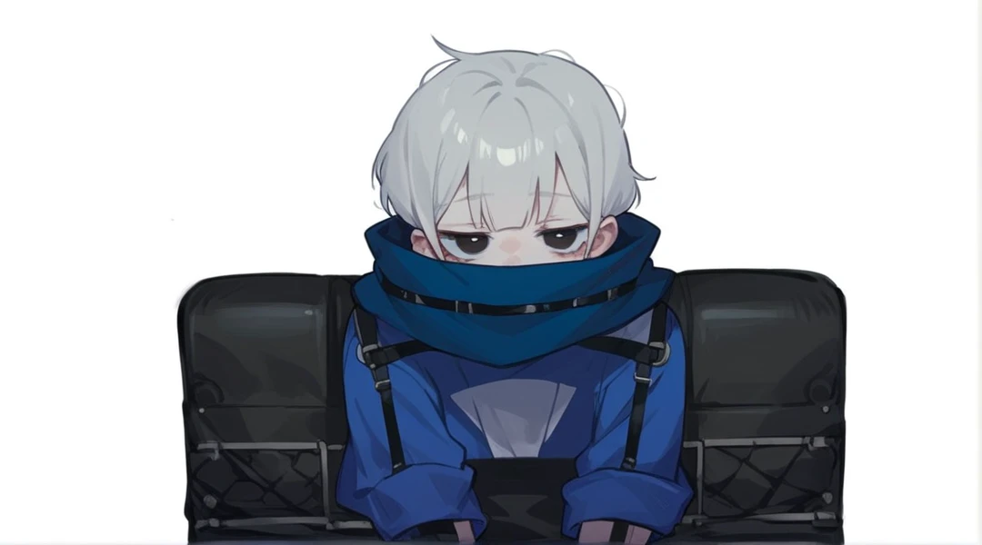 Based on the image, make an anime human with similar aspects, a normal body