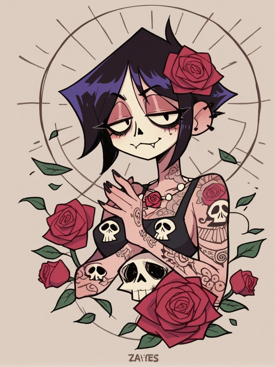 score_9, score_8_up, score_7_up, score_6_up, source_anime, zPDXL, Perfect Hands, perfecteyes, BREAK
1girl, solo, adult ,sexy ,none Muerte,roses ,maquillage skull,tattoo ,tétons,