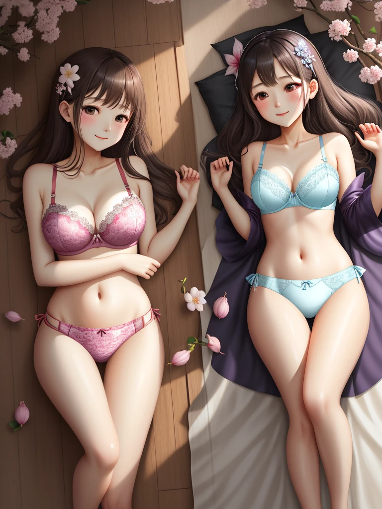 satin、silk、bra、Rainstorm Pear Blossom