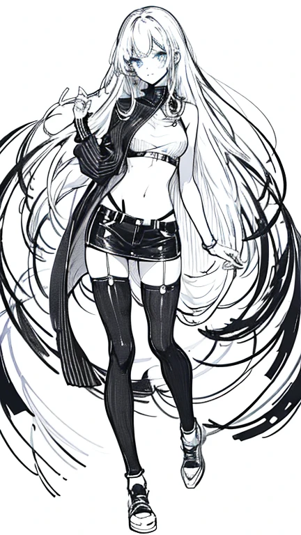 Black over-the-knee stockings,Bigboobs,circle glasses