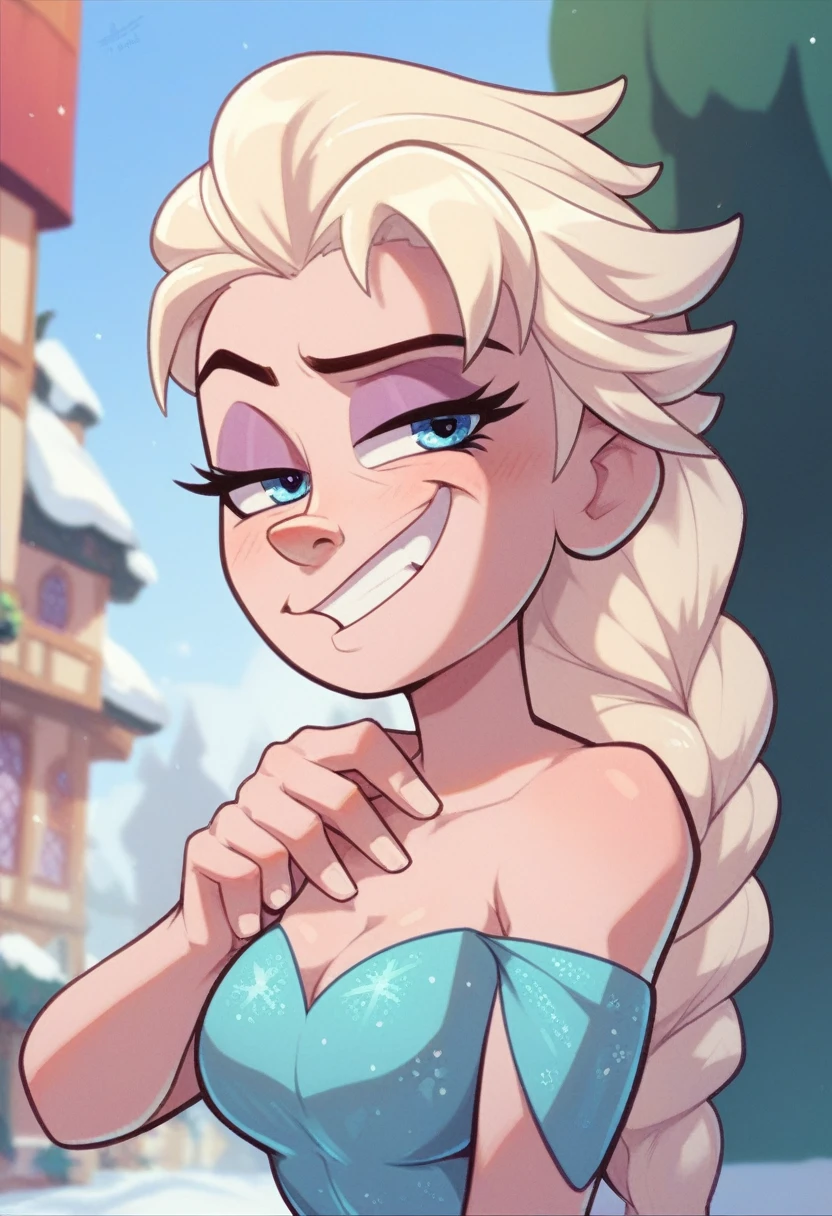 Ralph Bakshi Style, elsa, smug, lewd. Xxx