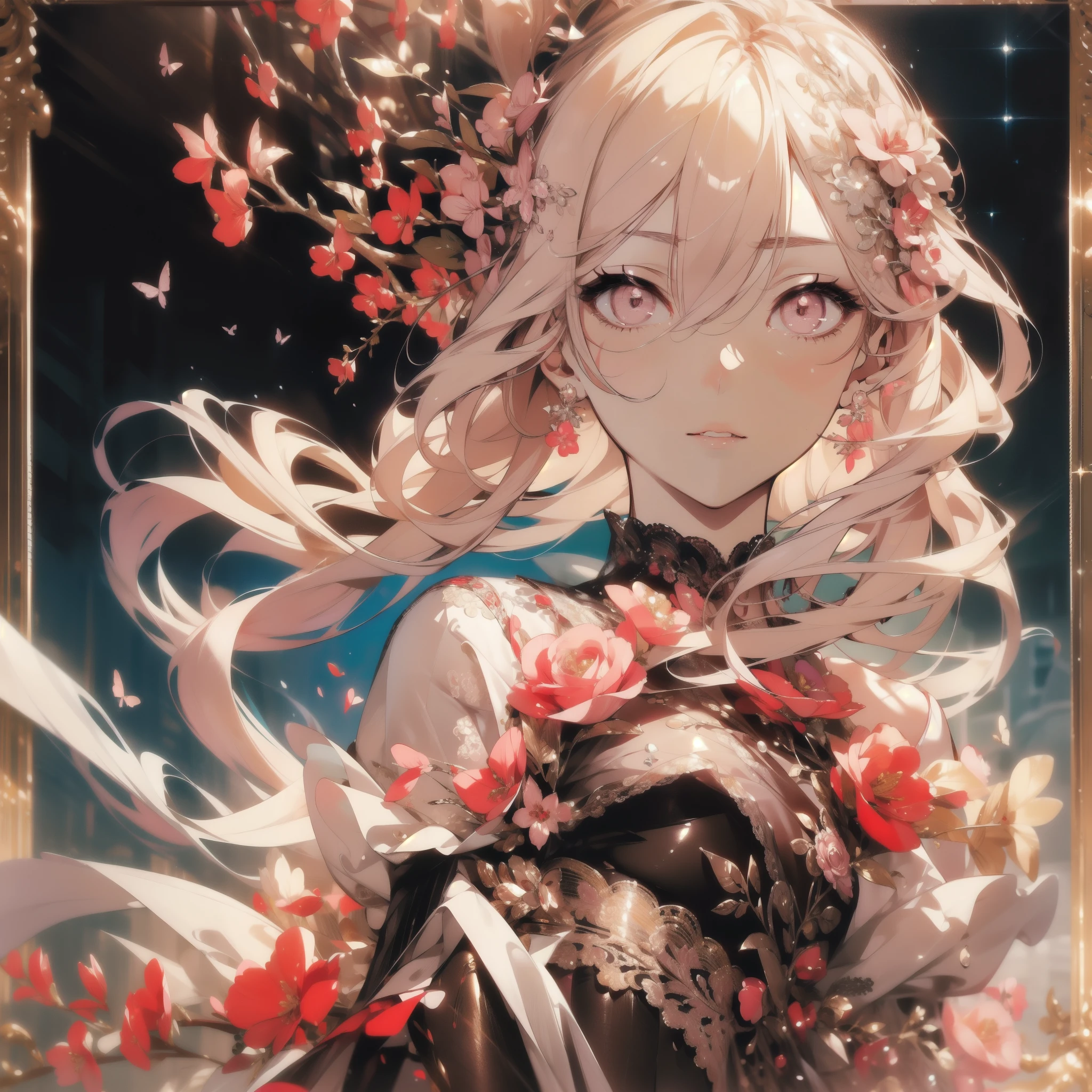 ((masterpiece, best quality)), Delicate face, Character Design Sheet,Full Body Love, Perfect proportion,Rich in details, Multiple poses and expressions, Very detailed, depth, Many parts,Beautiful girl,Suit,Lace pantyhose,Pale pink pupils,Epic and beautiful character art,Natural light